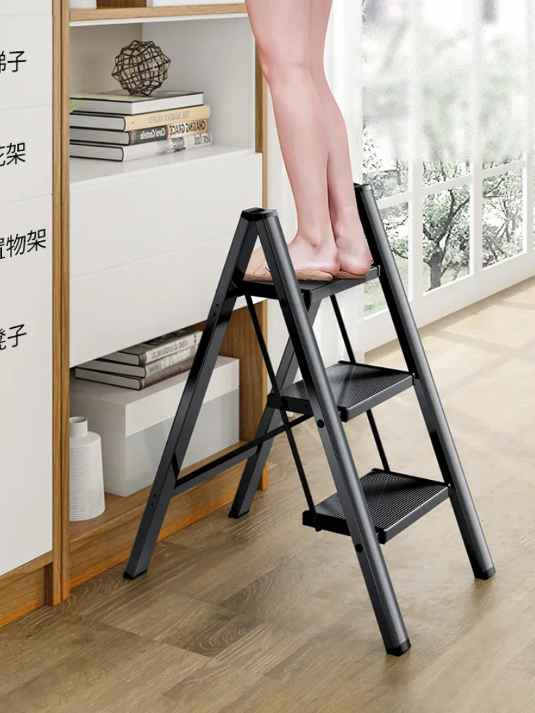 Multifunctional Ladder Folding Stair Stretchable Thickened Aluminium Alloy Herringbone Ladder Small Step Ladder