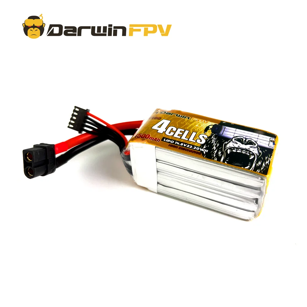 DarwinFPV Lipo Battery 4S 1500mAh 14.8V 110C Racing Battery  Quadcopter Racing FPV Drone Batteries