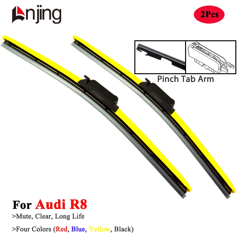 

LNJING Colorful Wiper Blades For Audi R8 Spyder 422 427 4S3 4S9 Quatto 2007 2010 2013 2015 2018 2023 2024 Model Car Accessories