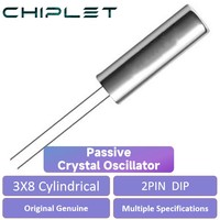 10pcs 3*8 Cylindrical crystal oscillator 2Pin Passive 8x3mm 32KHZ 32.768KHZ 38KHZ 40KHZ 60KHZ 75KHZ 76.8KHZ 120KHZ 125KHZ