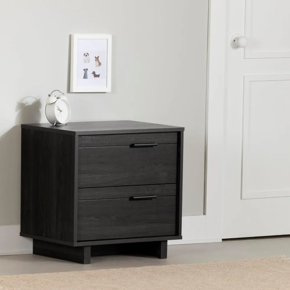 Fynn 2-Drawer Nightstand, 0, Gray Oak