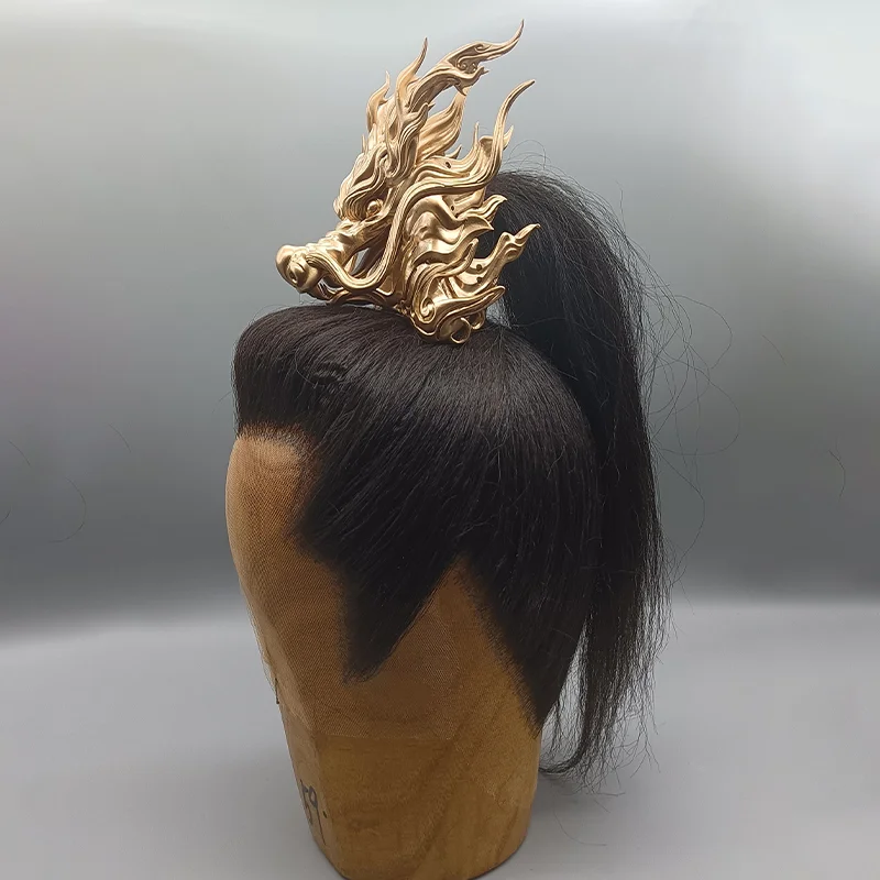 Harz Xianxia Krone für Männer TV Film Drachen Krone alten Kaiser Haar Dekoration Krieger Cosplay Zubehör