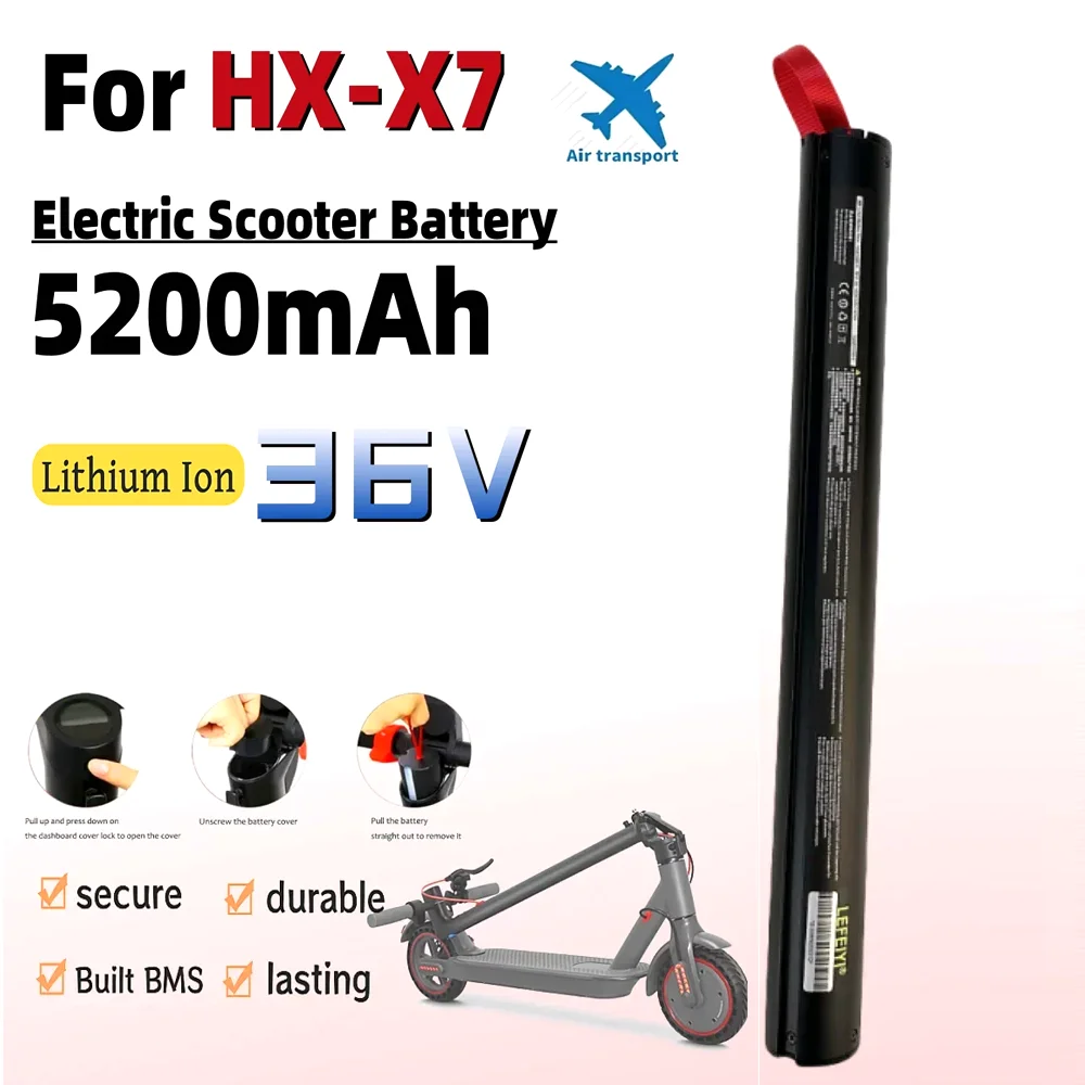 

X7 Electric Scooter Battery Pack 36V 5.2AH Lithium Battery Pack for Carbon Fiber Scooter