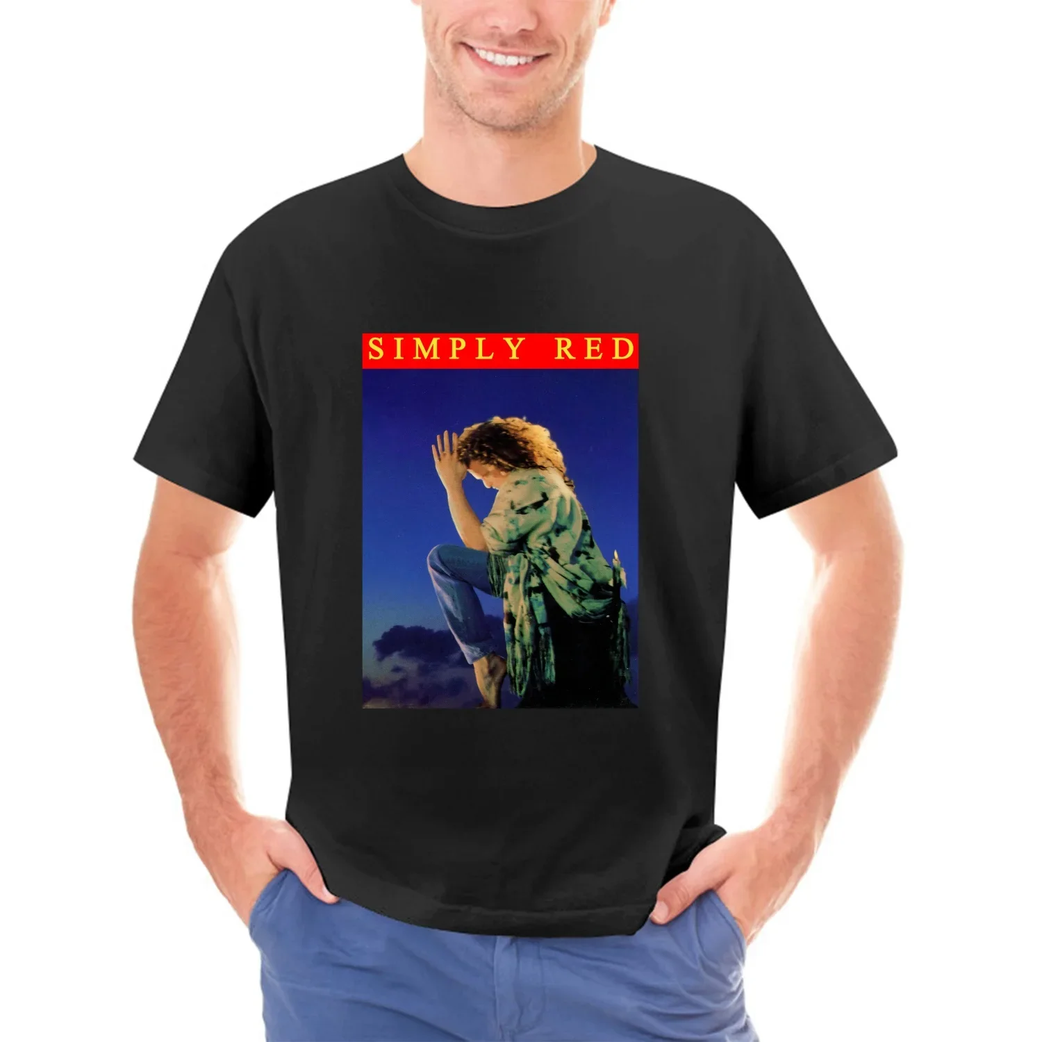 T-Shirt SIMPLY RED MICK HUCKNALL Size XL Cotton Screen Print Original 1990er