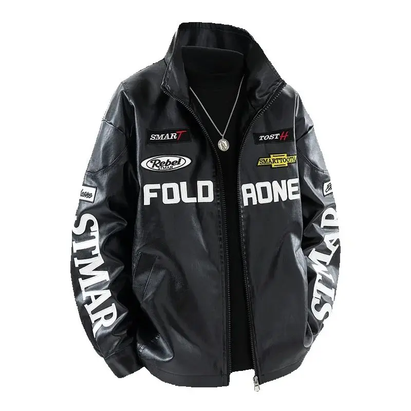 Men's Retro Style Stand-Up Collar Motorcycle PU Leather Jacket Spring Autumn Fashionable Flexible Men's Leather Coat for 2025