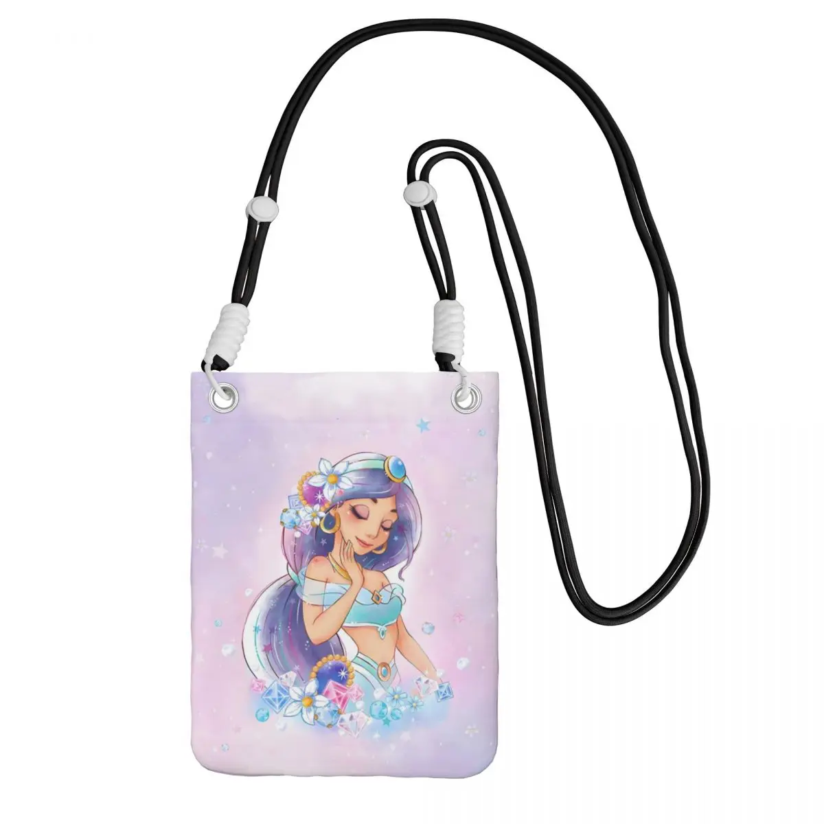 

Custom Aladdin Carry A Mobile Phone Bag Diagonally Women Men Musical Fantasy Film Mobile Phone Bag for Hiking Phone Money Pouch