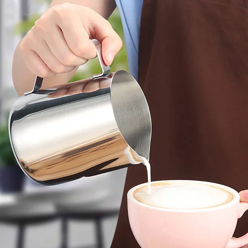 

100ML-600ML Stainless Steel Milk Frothing Pitcher Espresso Coffee Barista Craft Latte Cappuccino Cream Frothing Jug Pitcher