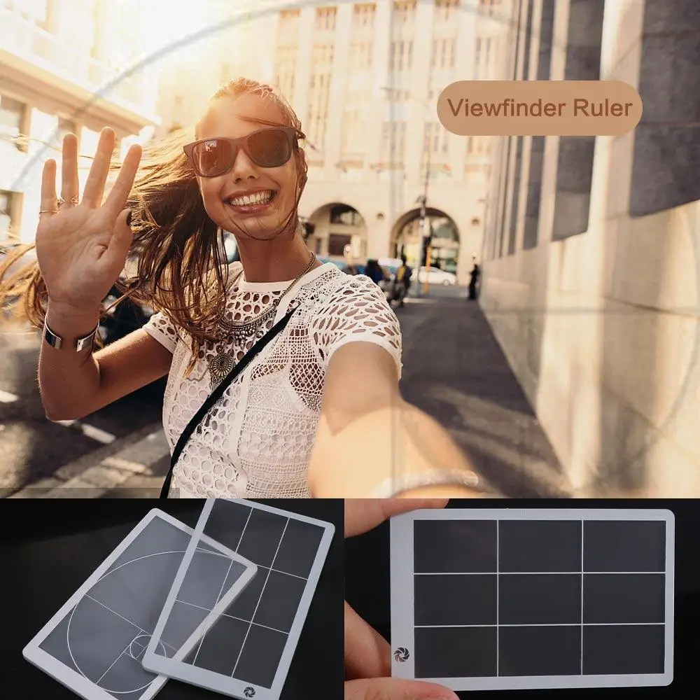 

Sketch Artist Transparent Viewfinder Ruler Composition Triangle Golden Ratio Ruler Drawing Clear Fibonacci Viewer Art Tool
