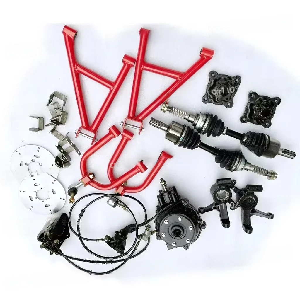 Applicable to 4*4 ATV Quad GO Karting Suspension Swing A Arm Upper / Lower Steering Knuckle Spindle 4 STUD Shock Brake Caliper W