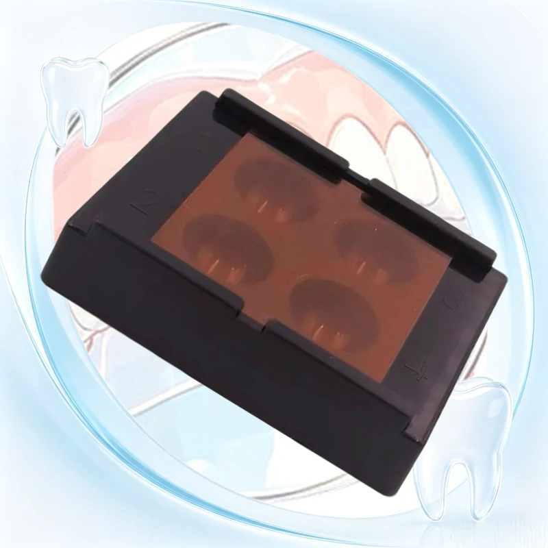 Dental 4 Holes Veneer Storage Box Teeth Patch Shading Light Storage Box