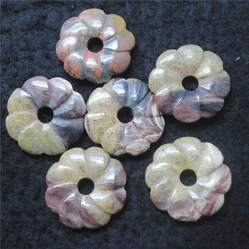 

4 шт. новые подвески из яшмы в форме цветка 28 мм DIY ювелирный дизайн фурнитура популярные одинаковые бусины хорошо подходят для ваших