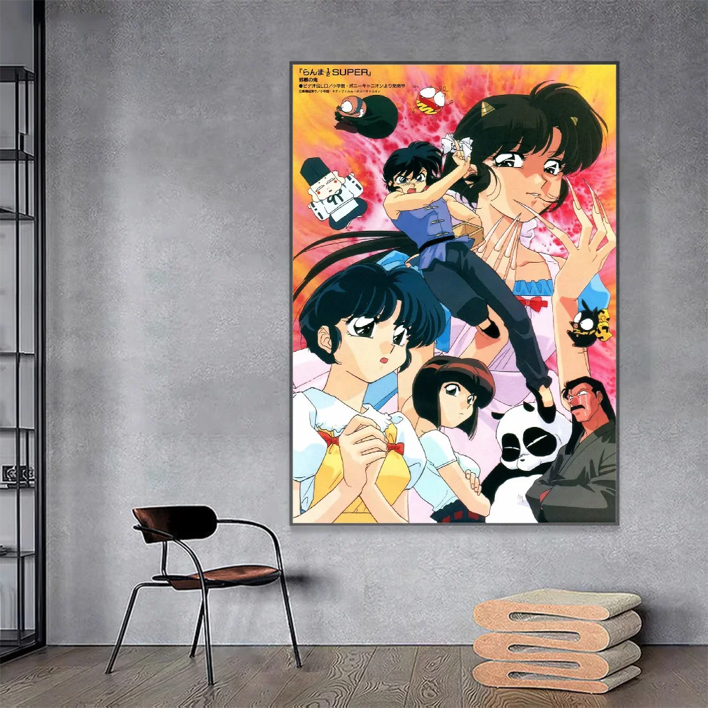 Anime Ranma 2 1 Poster Anime Posters Sticky Vintage Room Home Bar Cafe Decor Kawaii Room Decor