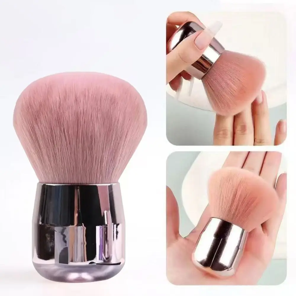 New Soft Bristles Nail Dust Brush Compact Portable Nail Cleaning Brush Gentle Cleaning Mushroom Powder Brush Manicure