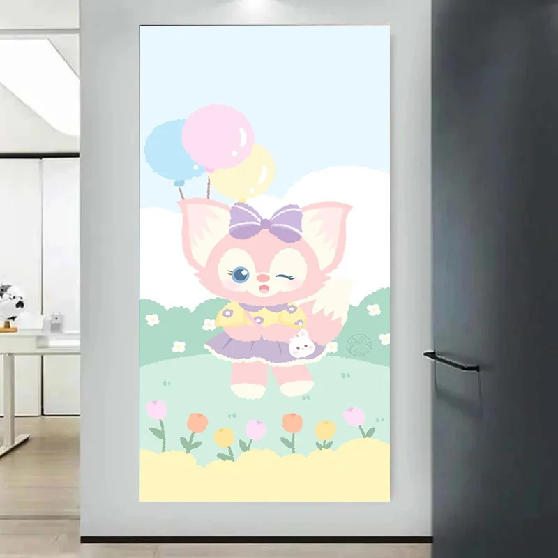 فسيفساء ديزني 5D كبيرة الحجم يمكنك صنعها بنفسك كارتونية لطيفة ملونة على شكل زهرة لينا بيل طقم طلاء دائري ومربع، هدية مثالية أ