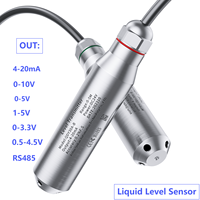 0-5V Water Level Sensor 4-20mA 0-10V RS485 Level Transducer 0-5m Liquid Level Sensor Transmitter DC24V Level Sensor Probe