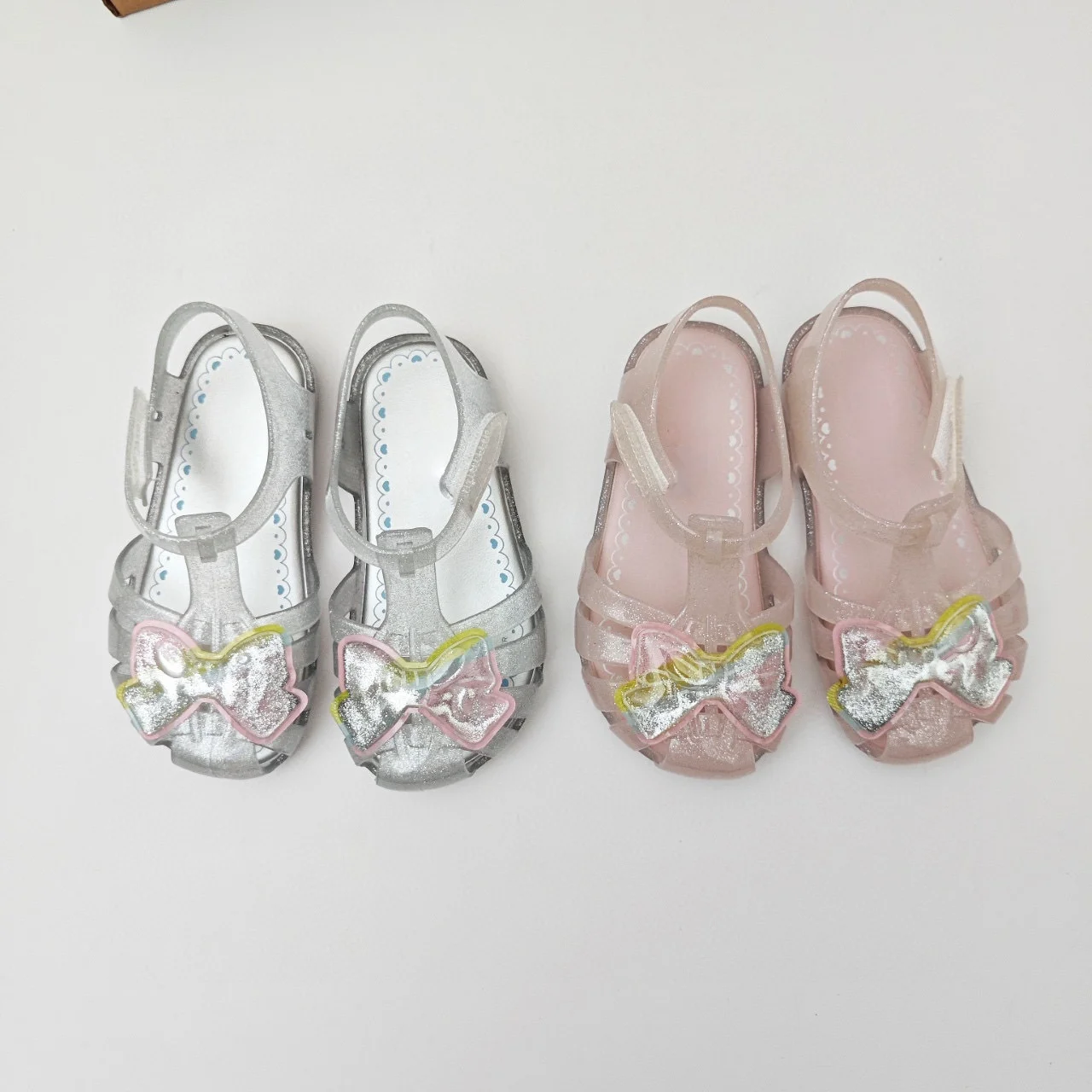 

Brand Children Princess Bowknot Sandals Leisure Soft PVC Chunky Kids Beach Flexiable Roma Shoes Daily Kids Summer Sandal HMI200