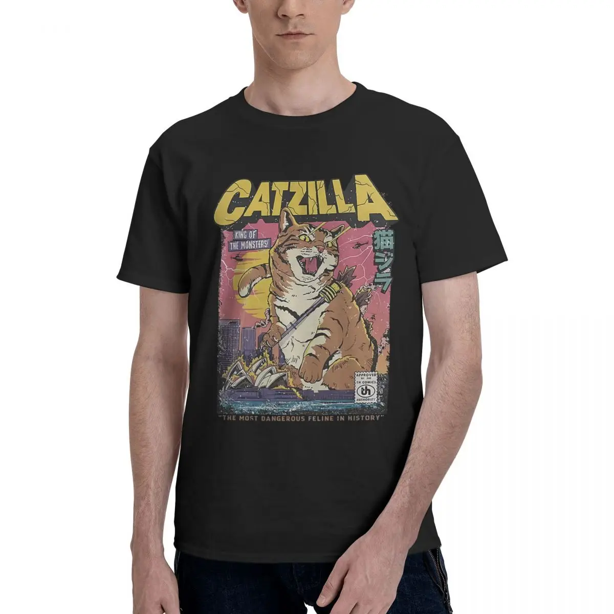 

Catzilla, повседневные дышащие удобные топы из 100% хлопка, элитная мужская одежда, мужские подарки