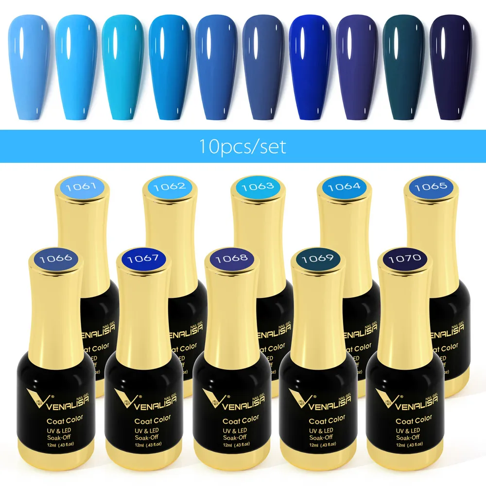 VENALCrawNail-Verhéritage à ongles gel, 12ml, 10 pièces/kit, super brillant, couche de finition guatémaltèque, séchage UV LED, MSI rose, laque étoilée