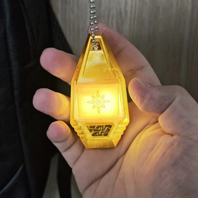 Digital Elf Luminous Evolution Key With 8 Elements Badge Set Anime Cosplay Accessory Necklace Pendant Collectible Toy Fans Gift