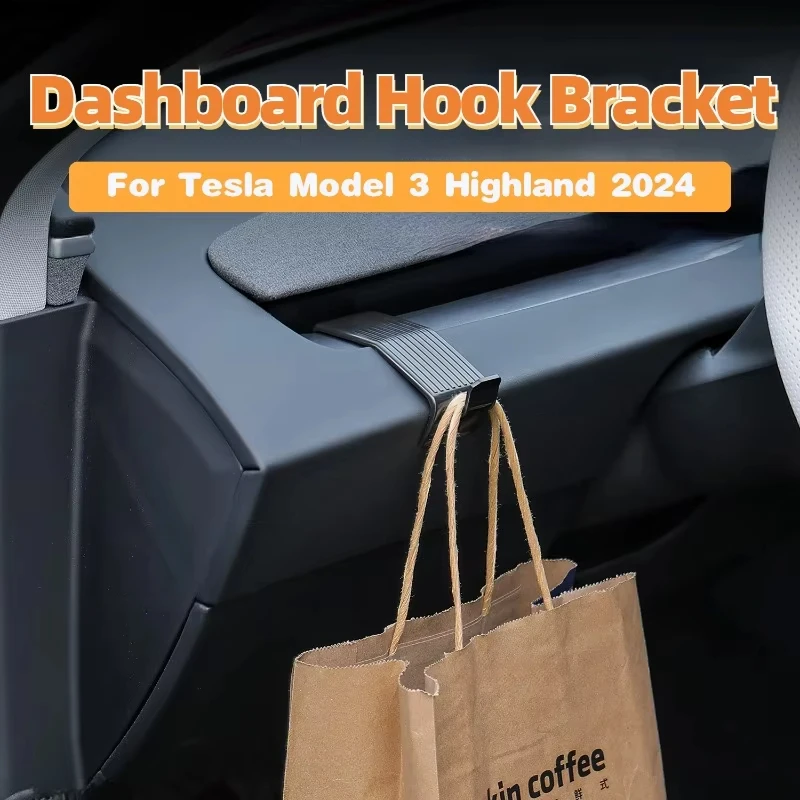 

Dashboard Hook Bracket for Tesla Model 3 Highland Model Y Juniper 2025 Instrument Panel Hooks Phone Stand Bracket Accessories