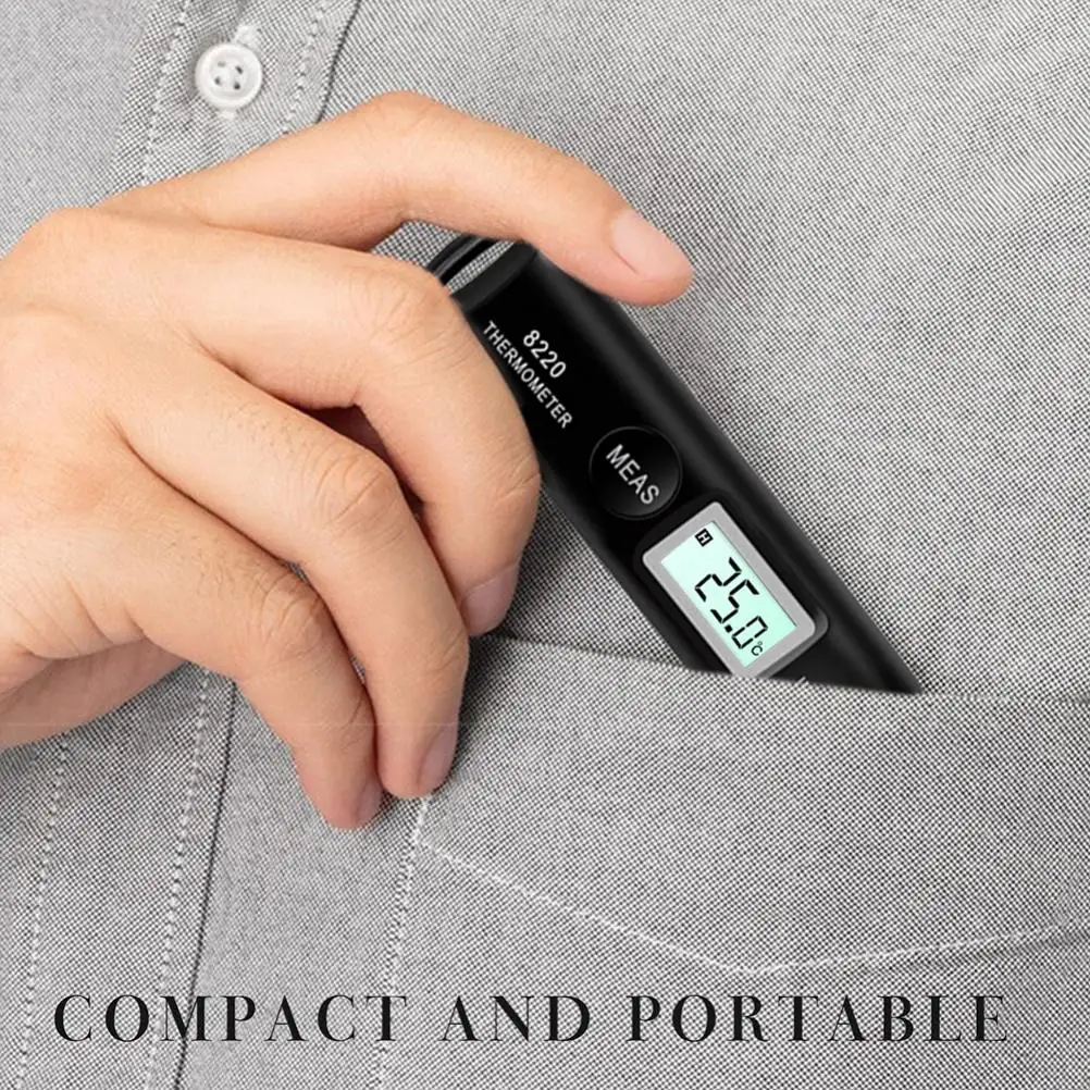 Portable Pocket Temperature Pen Contactless Mini Digital Infrared Thermometer with LCD Handheld Portable Pocket Temperature Pen