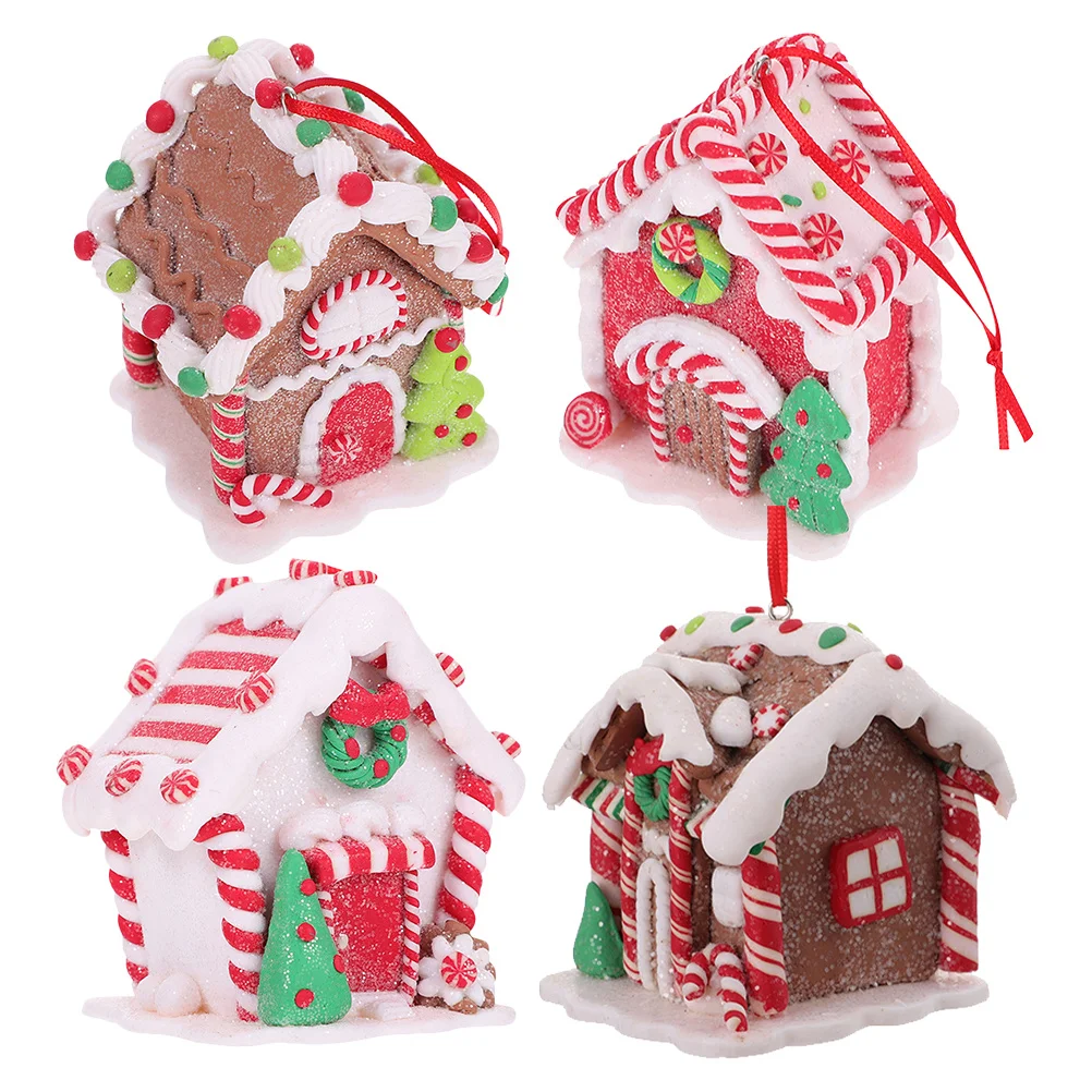 

4Pcs Christmas Gingerbread Ornament Xmas Tree Pendant Festive Decor Reusable Christmas Gingerbread