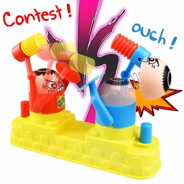 Novelty Contest Battle Fight Game Toy For Family Two-player Spring Head Battle Toy Stress Relieve Novelty Fun Table Game Toys