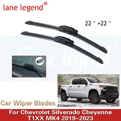 For HSV GMSV Chevrolet Silverado Cheyenne T1XX MK4 2019~2023 Front Wiper Blades Window Windshield Windscreen Brushes Accessories