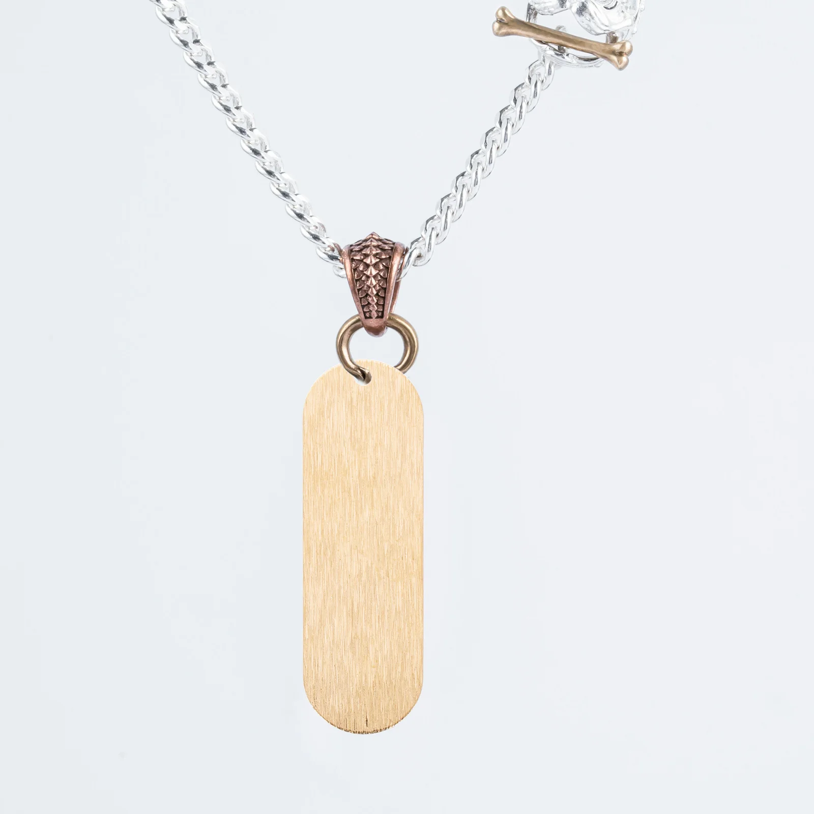 

25Pcs Blank Tag Charms Copper Oval Single Hole Pendant Brushed Finish Long Oval DIY Jewelry Making Pendants Metal Engraving