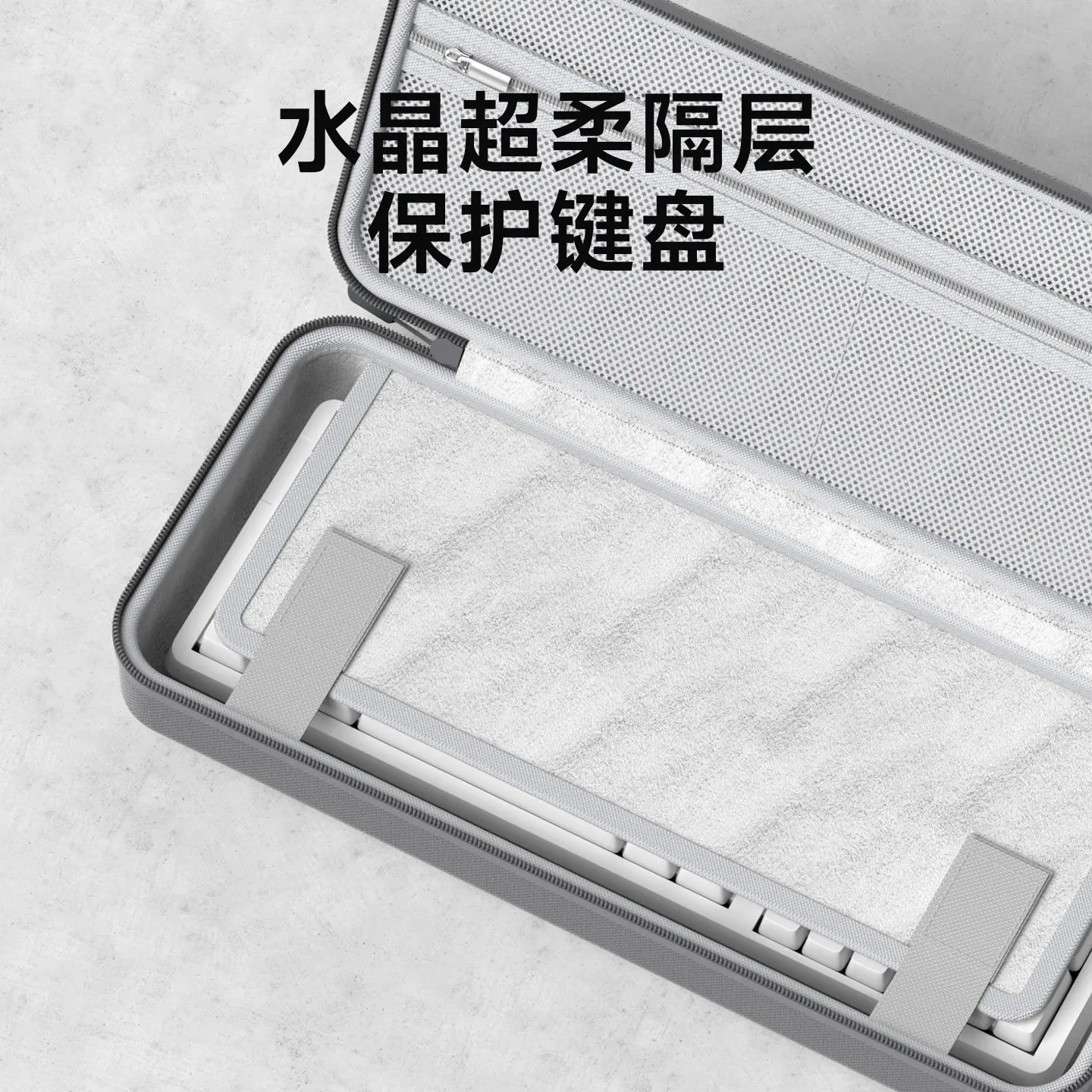 Custom Hard Shell Keyboard & Mouse All-In-One Storage Case, Shock-Absorbing Protective Bag for 68/87-Key Custom Keyboards Gift