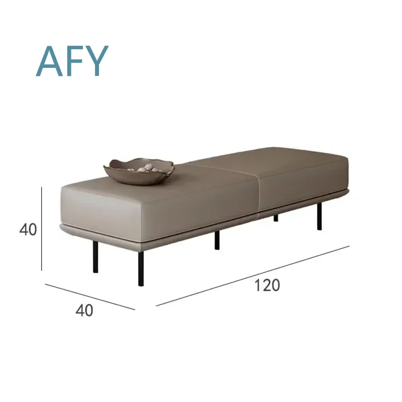 Fashion Luxury Rectangle Foot Stool for Nordic Upholstered Comfort Simple Step Stool for Trendy European Furniture for Living