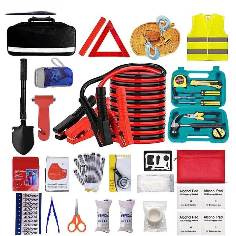 

Car Emergency Roadside Tool Kit Multifunctional Vehicle Rescue Tool Bag Car First Aid Tools