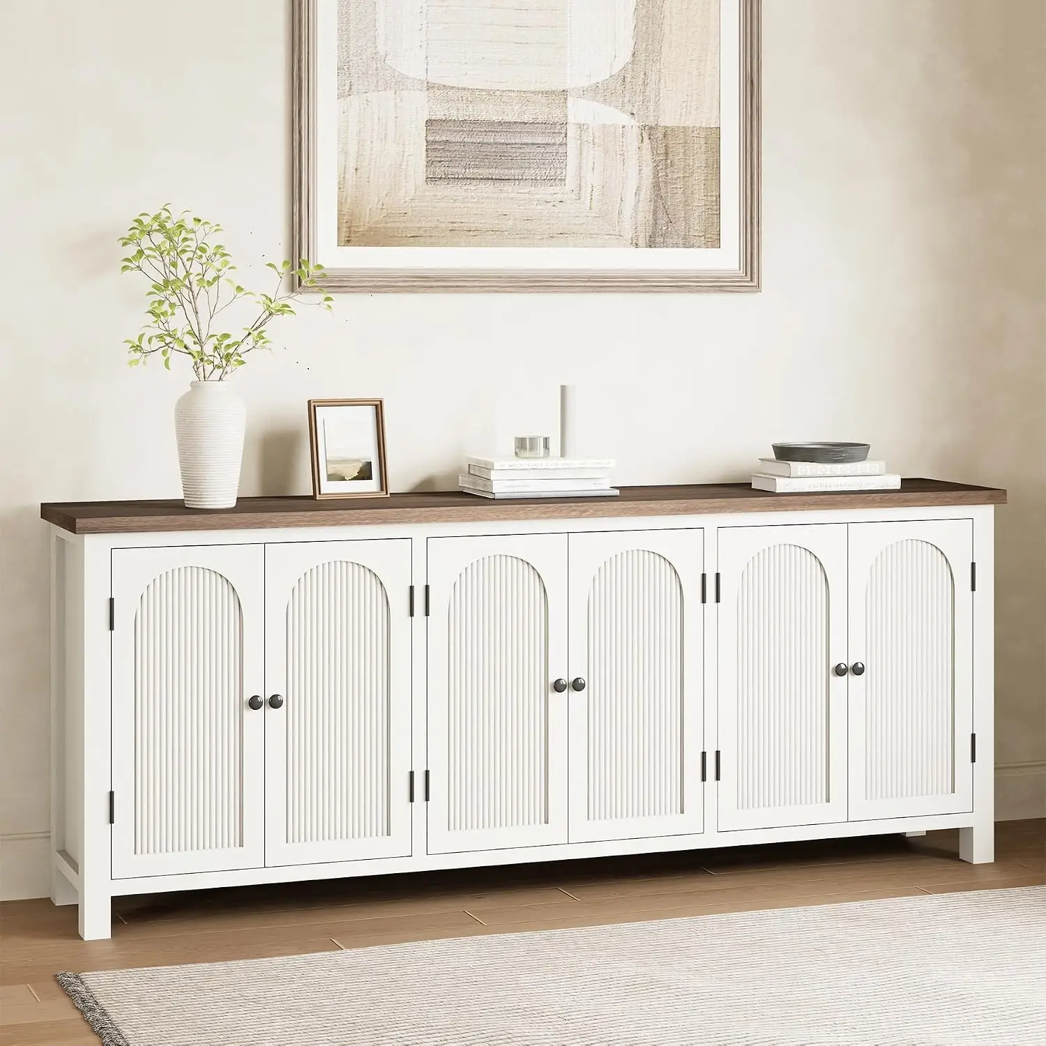Two-Tone Sideboard Buffet Cabinet with Storage 78.75