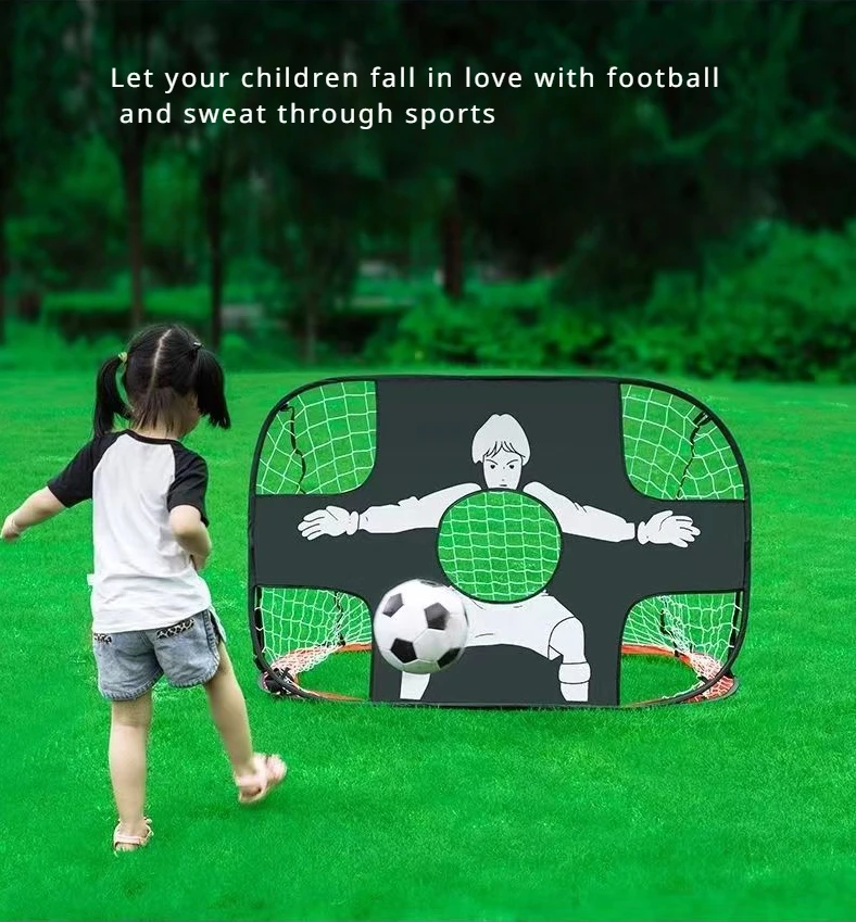 Children's football goal portable frame foldable mobile training football grid outdoor football goal frame