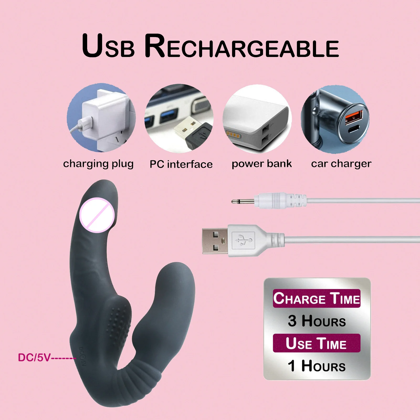 Strapless Strap-on Dildos Vibrator with Remote Control for Women Lesbian Couples, G Spot Sex Toys With Clitoris Stimulator - Image 5