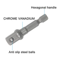 3PC Hexagonal Handle Natural Color Extension Rod 50mm Adapter 1/2 Screwdriver 3/8 Square Head 1/4 Sleeve Electric Tool Accessori 3