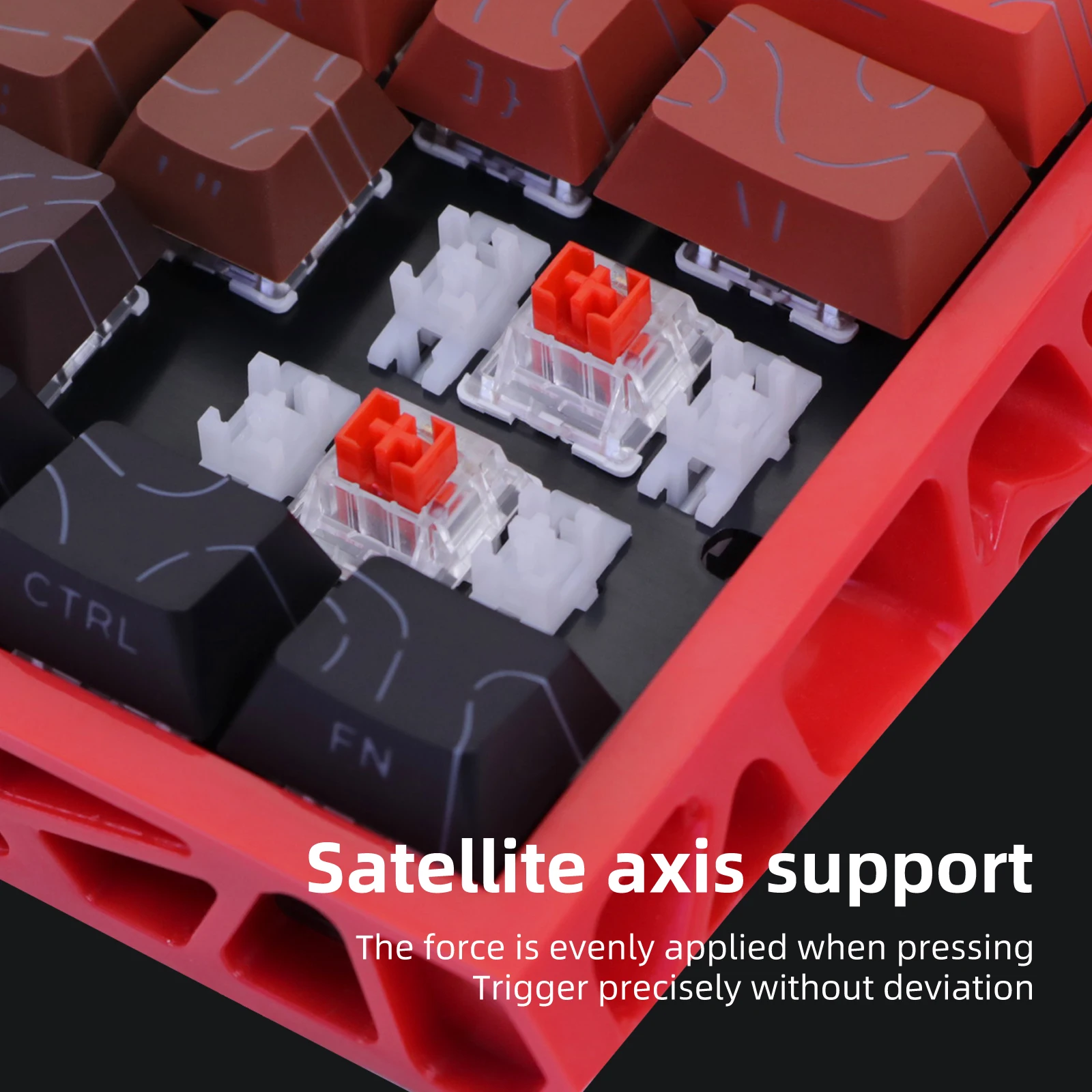 Red wired mechanical keyboard, RGB backlight, full key anti-overlap, plug and play