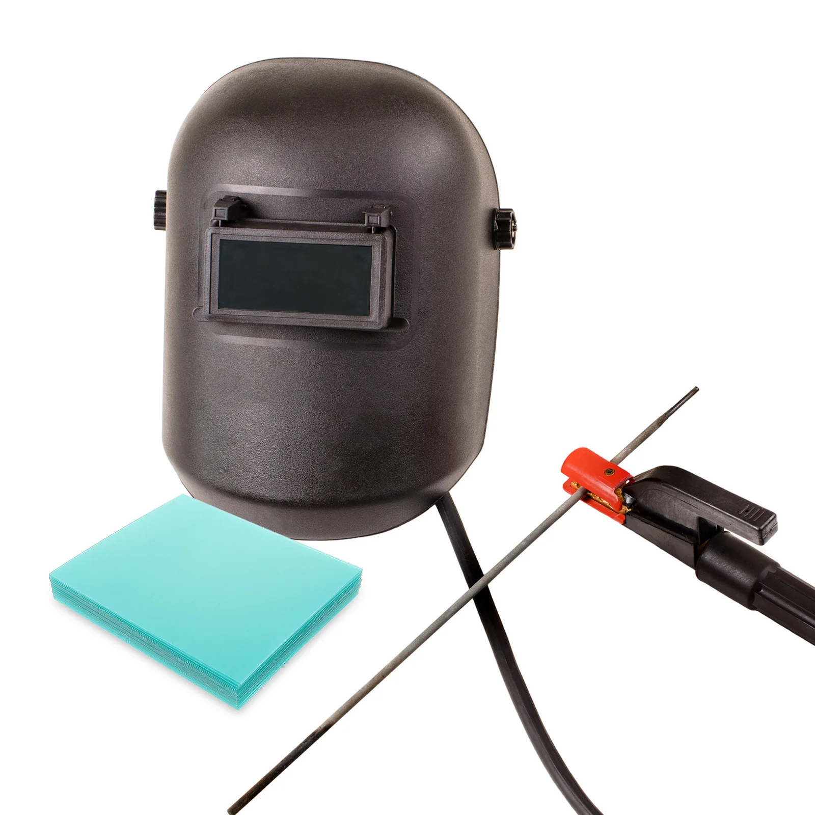 30 Peças de Lentes Protetoras Transparentes para Soldagem, Substituição Durável em Material PC, Lentes Universais para Capacetes de Soldagem