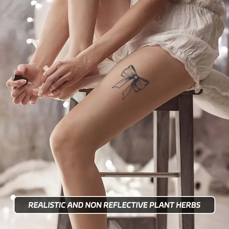 Bowknot Long-lasting Waterproof Temporary Tattoo Sticker, Realistic Non-reflective Fake Tattoo, for Men and Women