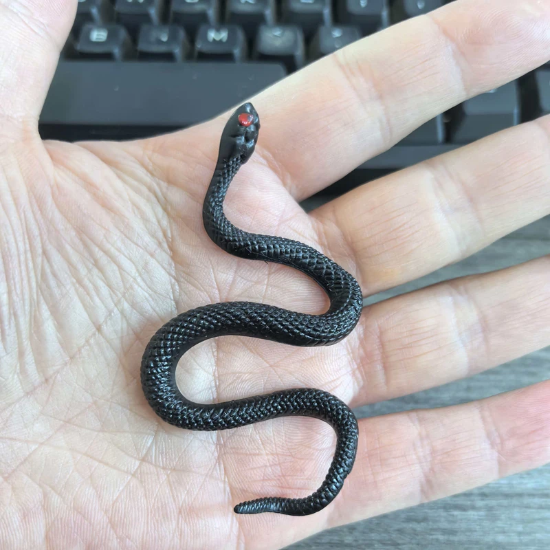 10 STKS Mini Black Snake Zacht Rubber Speelgoed Nieuwigheid Realistische Fake Scary Halloween April Fools' Day Party Prank Props Grappige Gag Geschenken