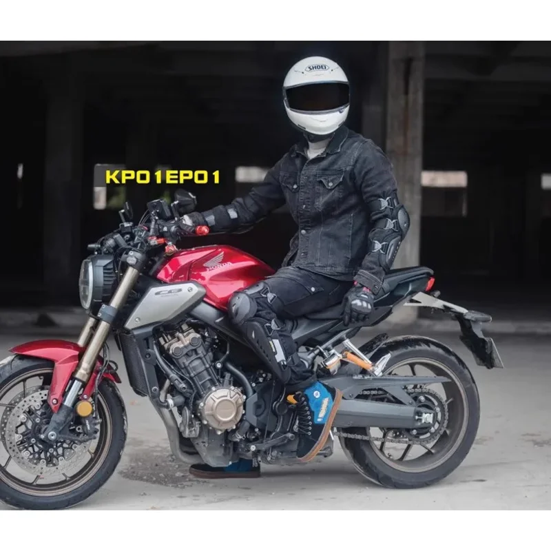 Professional Motorcycles Riding Protective Gear Set fot Men Women Adults 4 Seasons Knee Elbow Pads Leg Moto Racing Safety suit