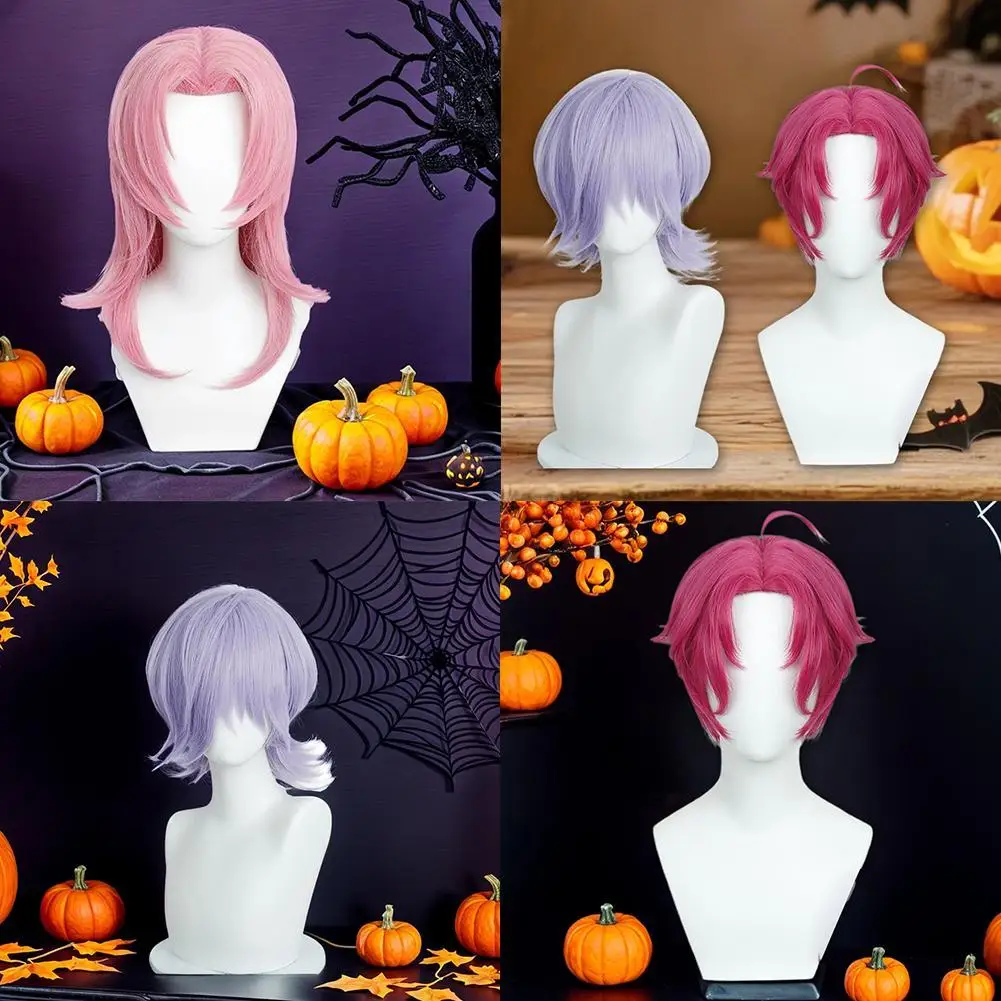 Filme kpop cosplay peruca rumi caçadores de demônios cor roxa cabelo longo resistente ao calor perucas sintéticas adereços de carnaval