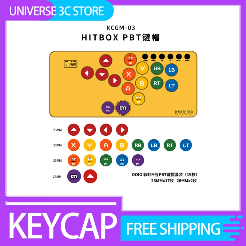 

Doio Hitbox Kcgm-02 Mini Keyboard Keycap 19keys Pbt Sublimation Customized Accessories For Gamer Keyboard Office Desktop Gifts