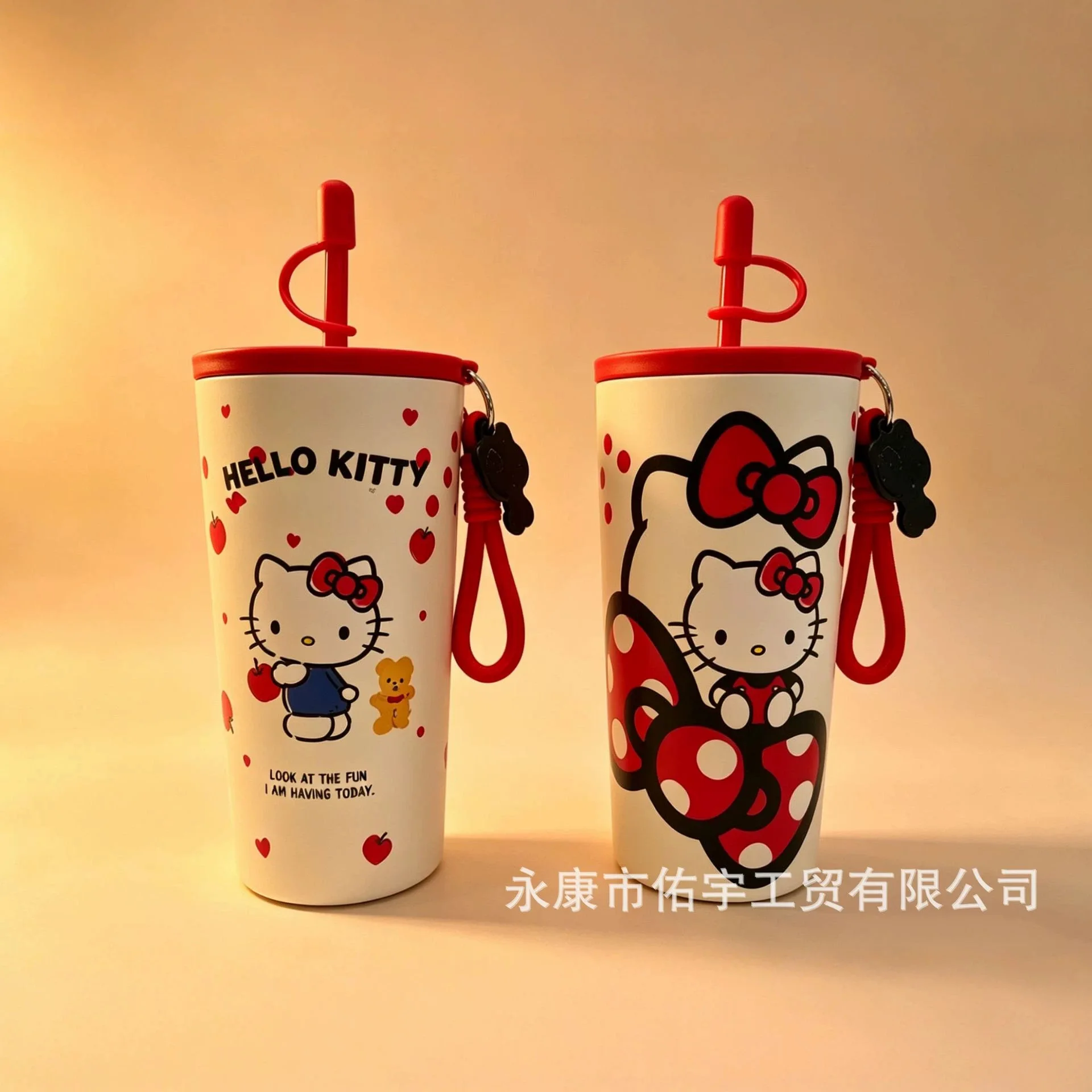 New‑style Kitty Hello Kitty Thermos Cup, High‑Appearance, Cute Cartoon, Portable, Large‑Capacity for Girls