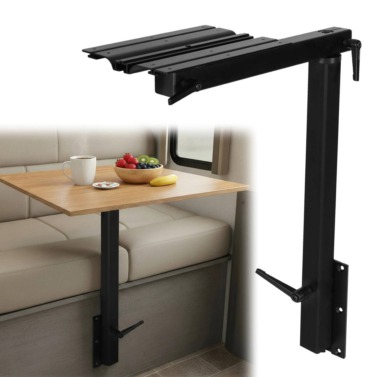 

RV Adjustable Table Leg 360 Degree Rotation Aluminum Alloy Removable RV Table Leg Height Adjustable RV Table Leg Bracket