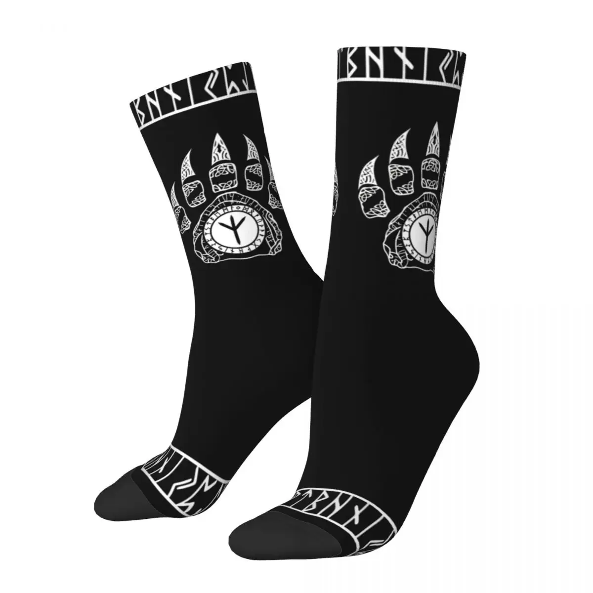 

Hip Hop Vintage Rune I Berserker B Crazy Men's Socks Viking Unisex Street Style Seamless Printed Novelty Crew Sock Boys Gift