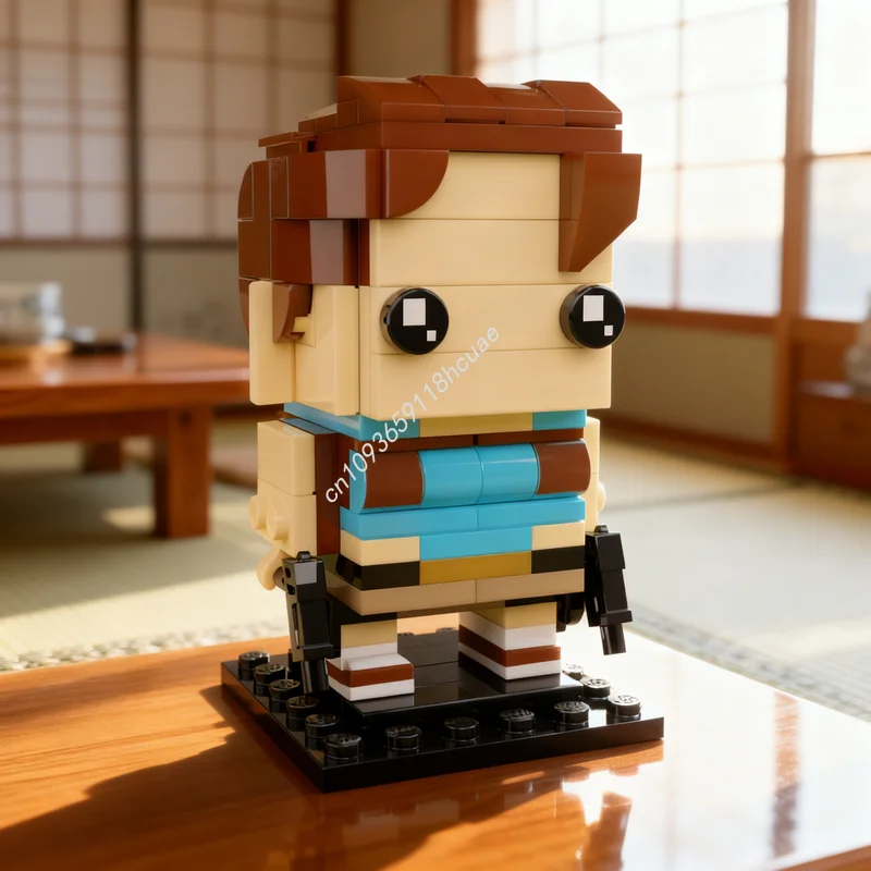 

167 деталей MOC Brickheadz: Конструктор «Лара Крофт», кастомная модель, развивающая игрушка, идея для креативного подарка на Рождество