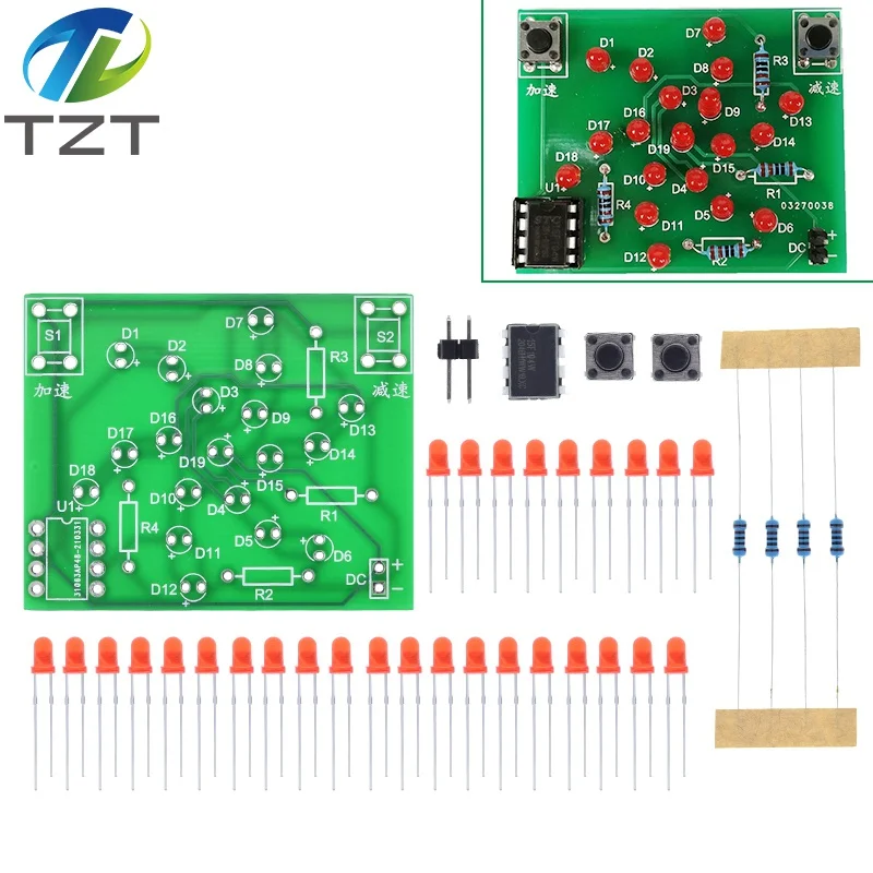 DIY Kit Electronic Windmill Kit DC 5V Funny DIY for Practice Adjustable Speed MCU Design for Soldering Electronic DIY Kit