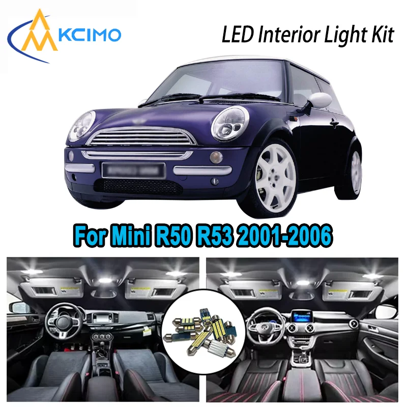 

For Mini R50 R53 2001-2006 2002 2003 2004 Premium Bright LED Interior Dome Map Trunk Light Kit Car Led Lamps Canbus No Error