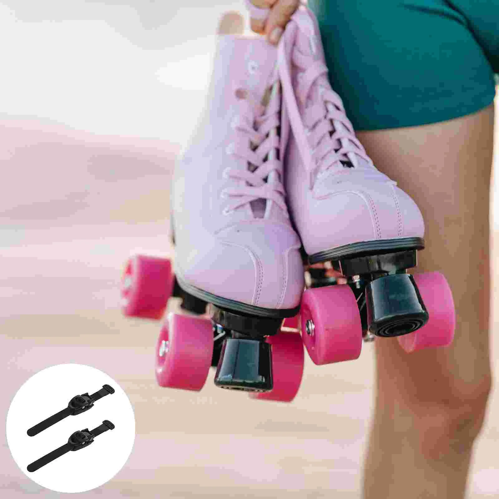 2 Sets Skate Buckle Roller Straps Leash Shoes Lace Tool Replaceable Skating Fixing Buckles Pvc Professional Child Board